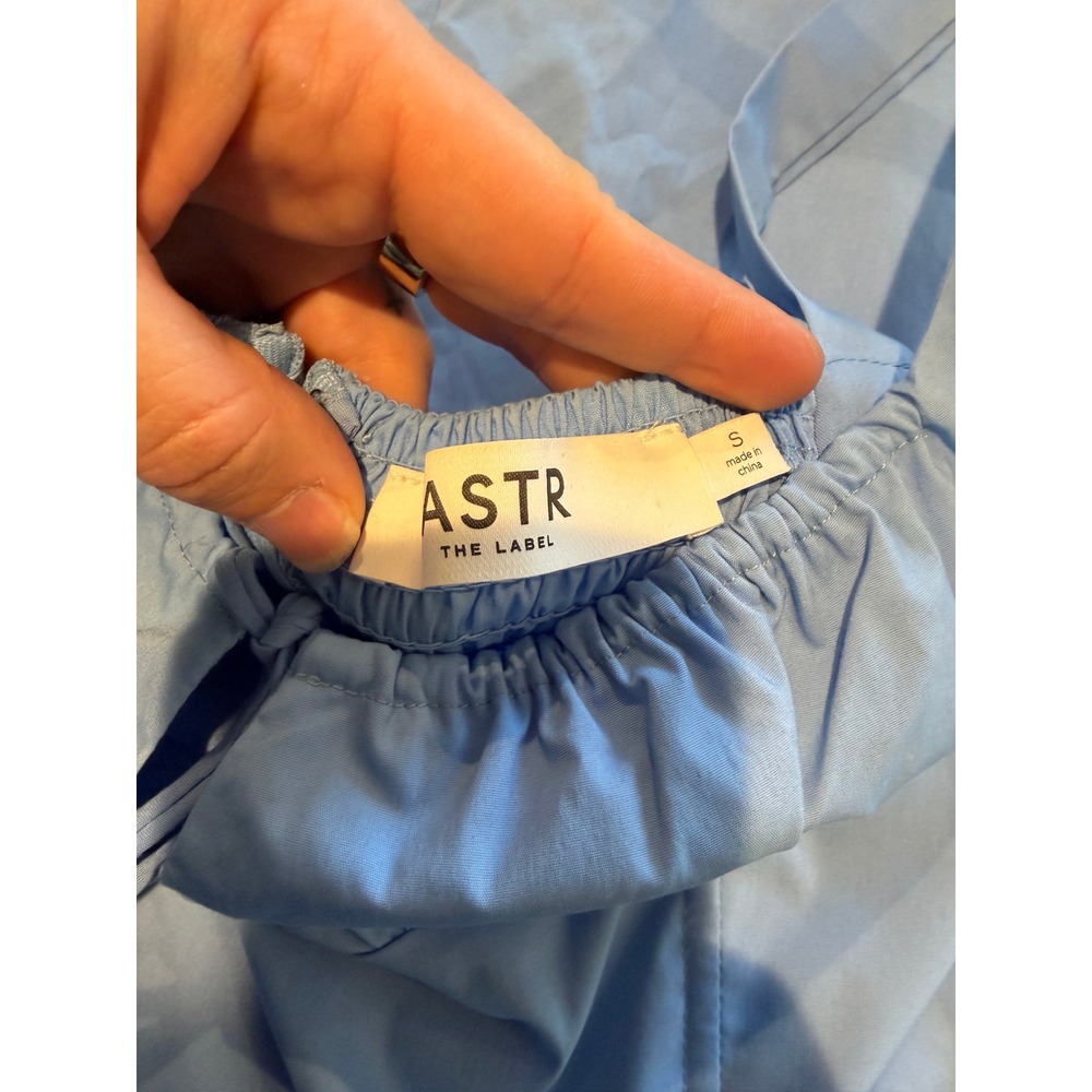 ASTR THE LABEL Blue Smocked Bodice Midi Dress Women's Size S - Picture 6 of 6